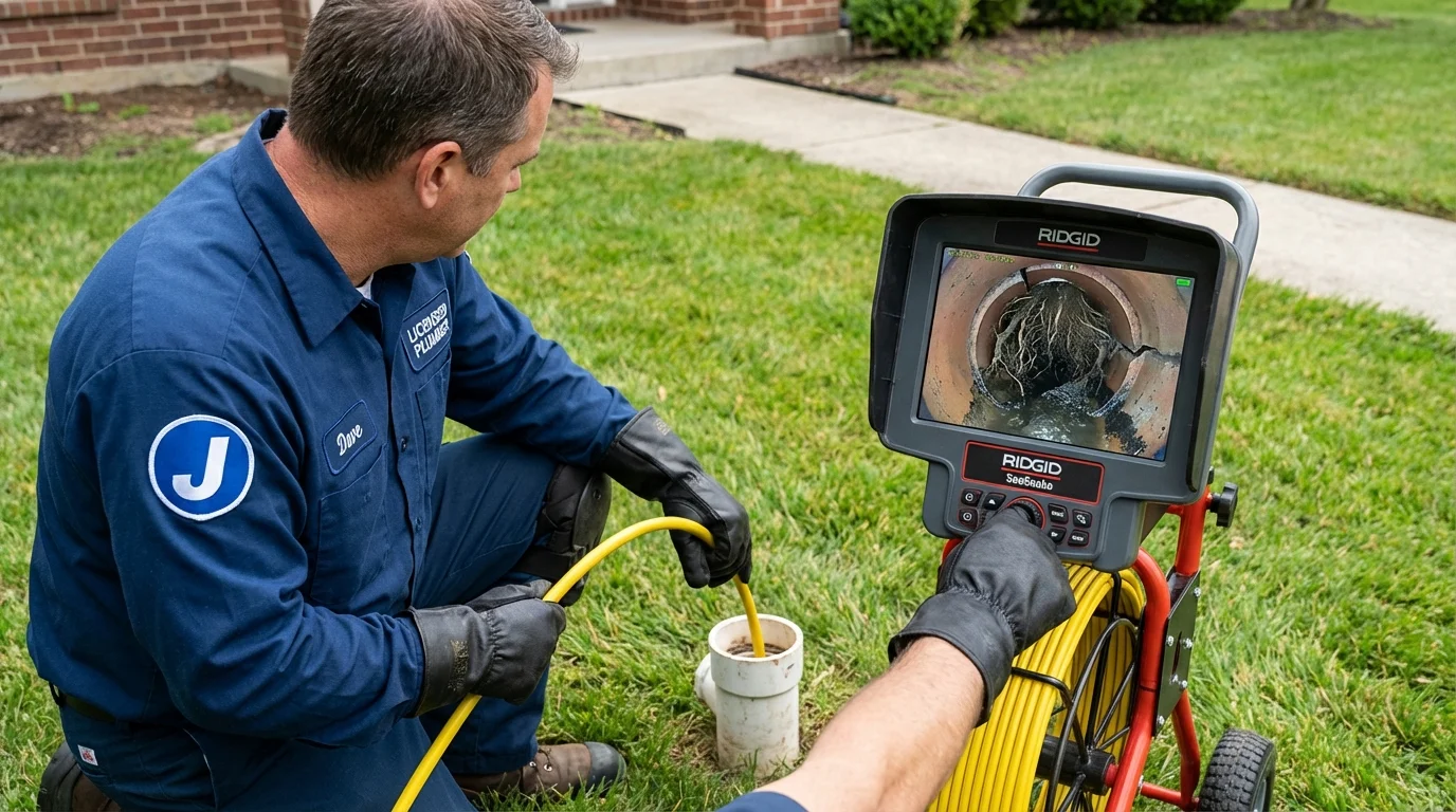 Sewer camera inspection being performed by Johns Plumbing LLC in Oceanport